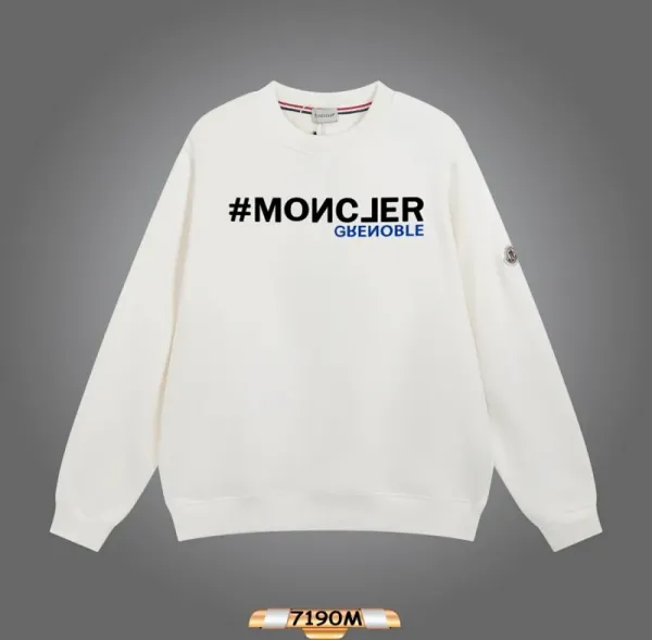 Moncler Grenoble #MONCLER Graphic Sweatshirt White Hoodie - 1