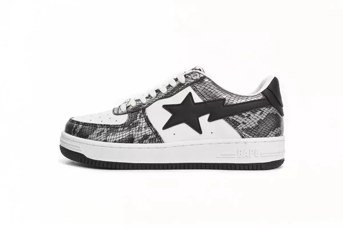 A Bathing Ape Sneakers BAPE STA low-top — Snake Skin Black