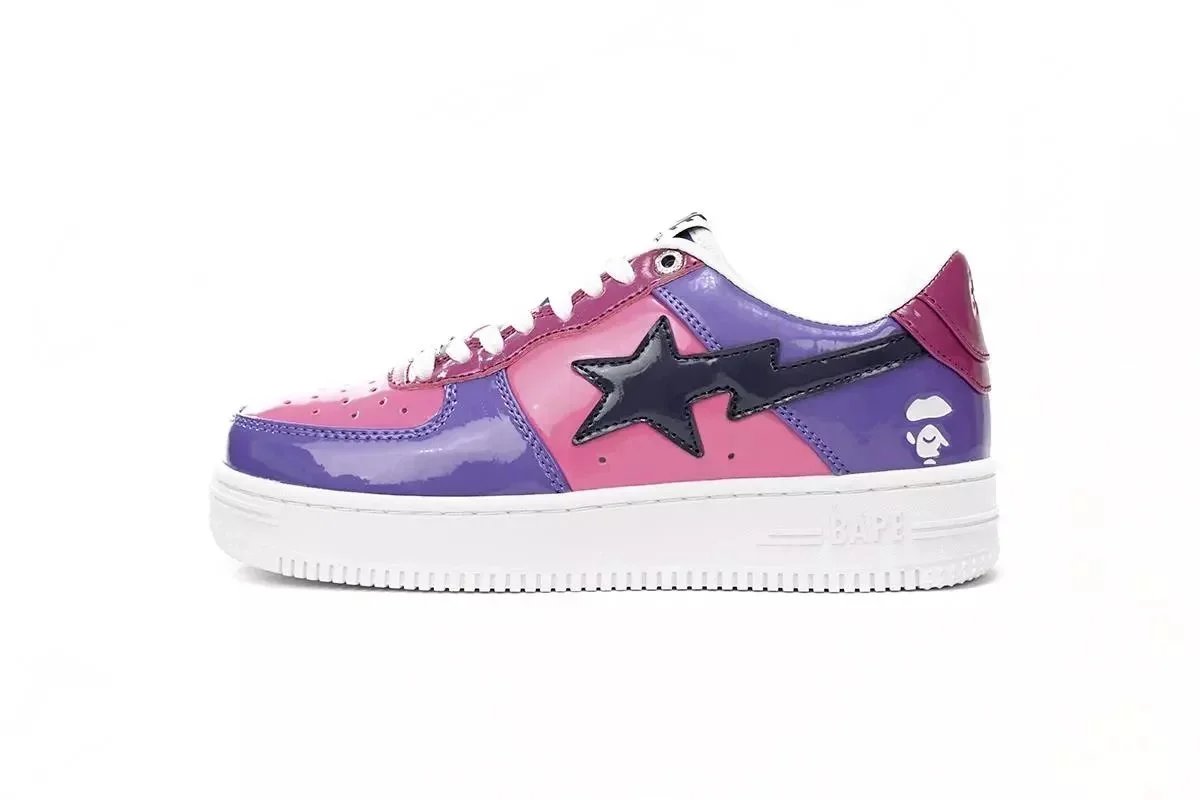 A Bathing Ape Sneakers BAPE STA low-top — Purple Mirror Surface
