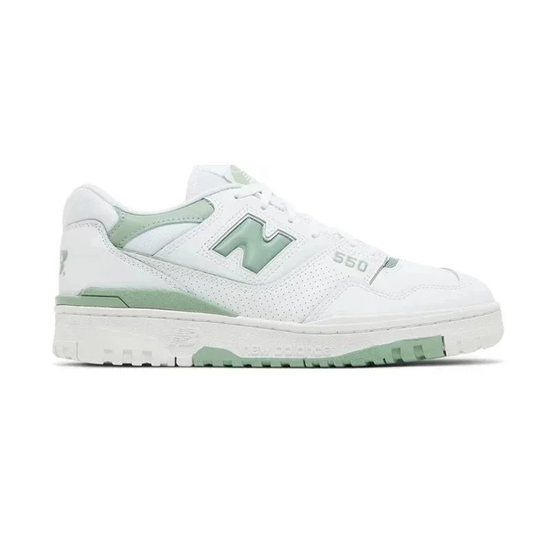 New Balance 550 White Mint Green Sneakers - 1