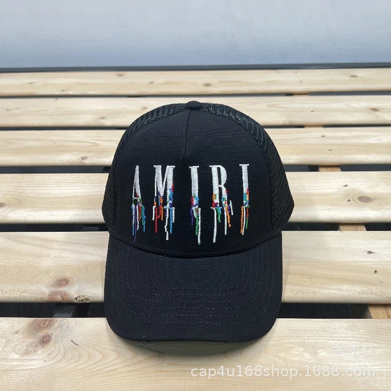 AMI Paris Logo Embroidered Two-Tone Baseball Cap - 60