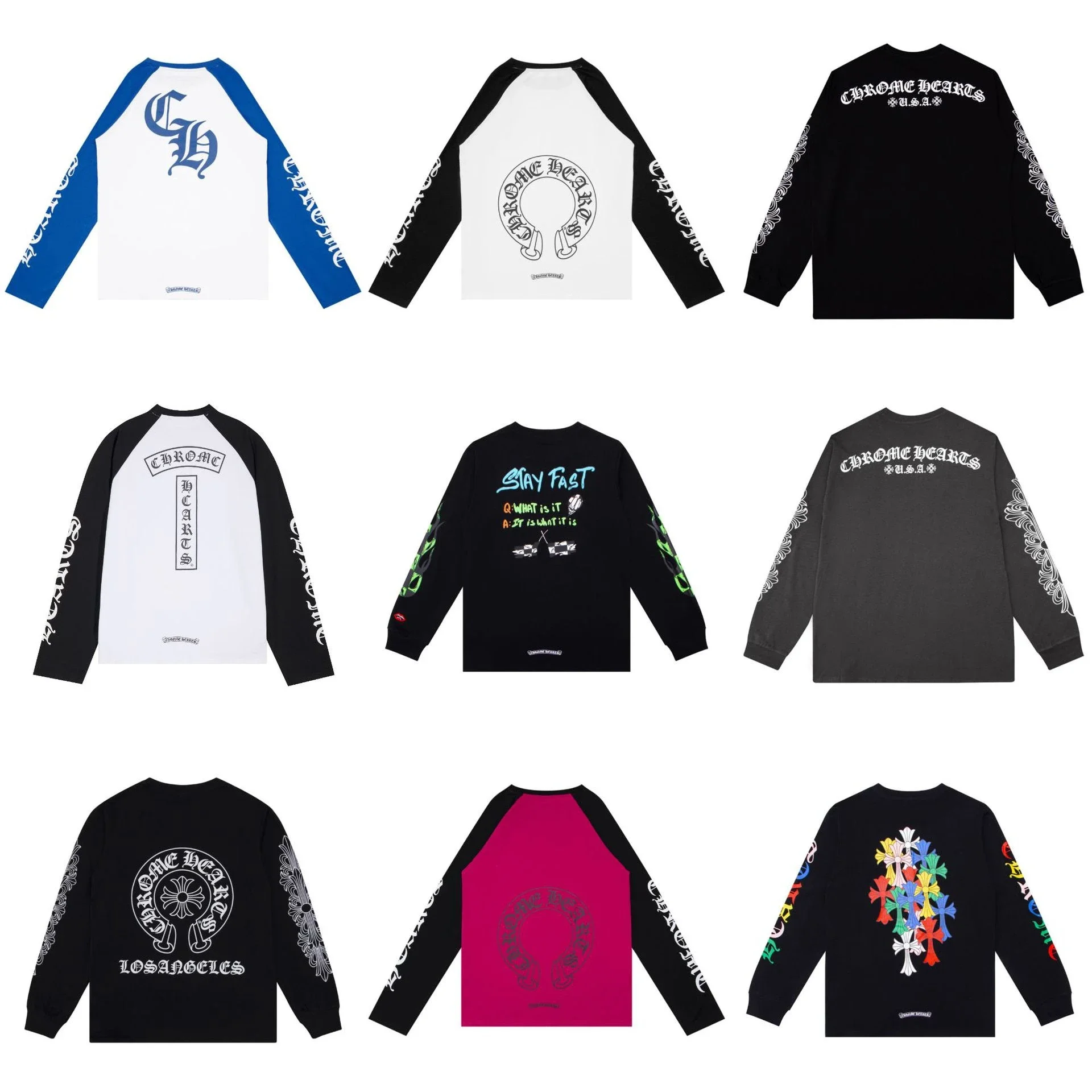 Chrome long-sleeved T-shirt