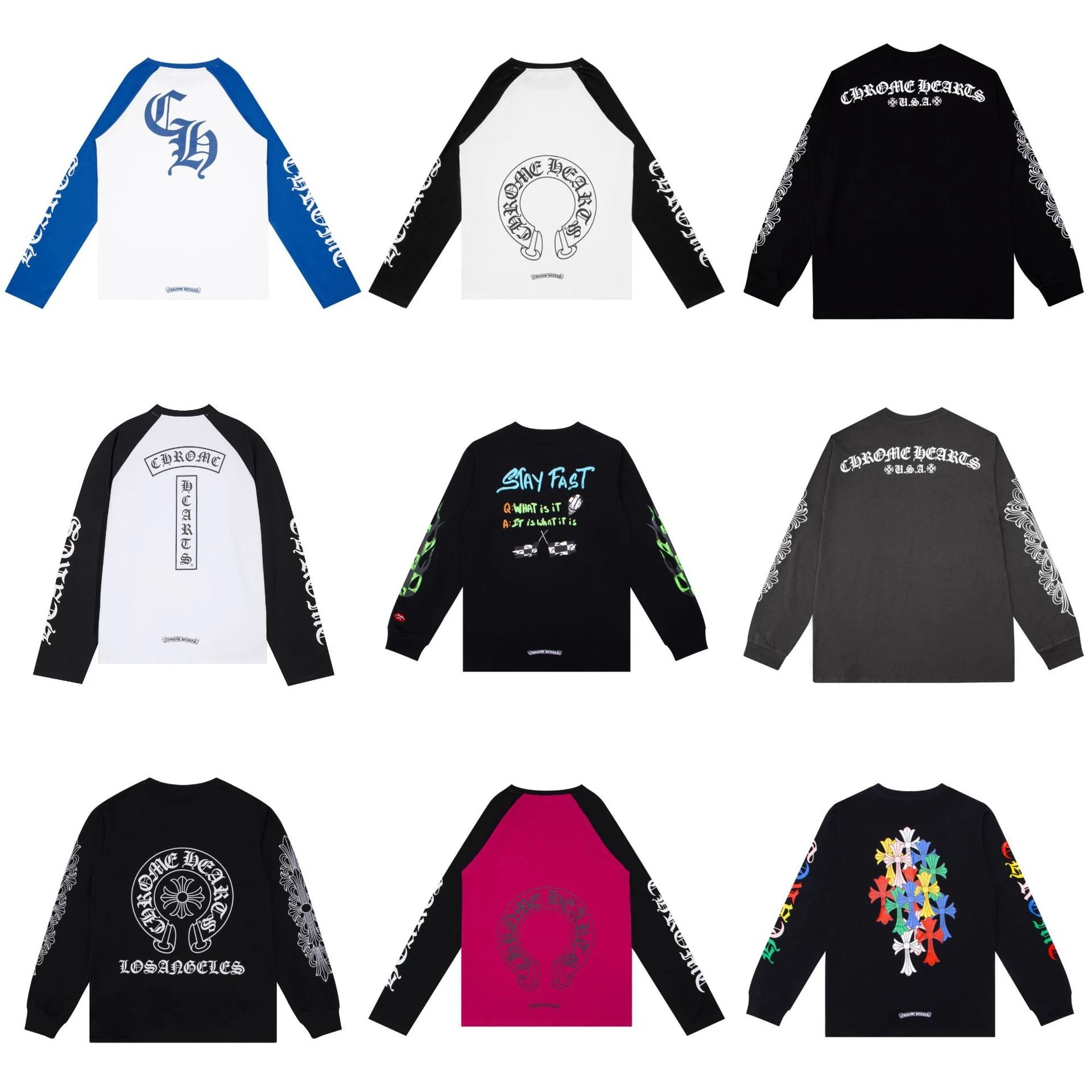 Chrome Hearts Black Long Sleeve T-Shirt