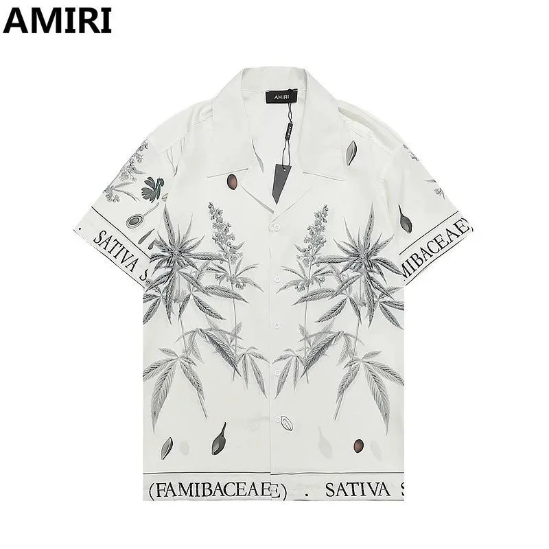Amiri Floral Print Hawaiian Shirt Navy - 5