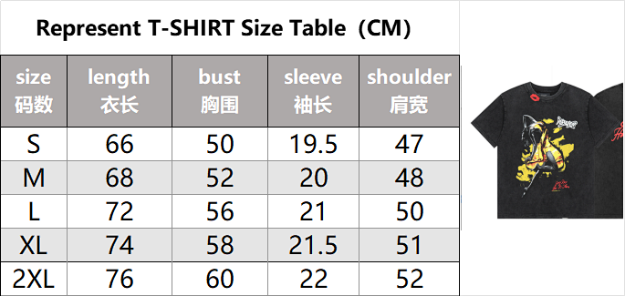 Represent Abstract Logo Graphic Black T-Shirt product detail 2 in Litbuy spreadsheet finds