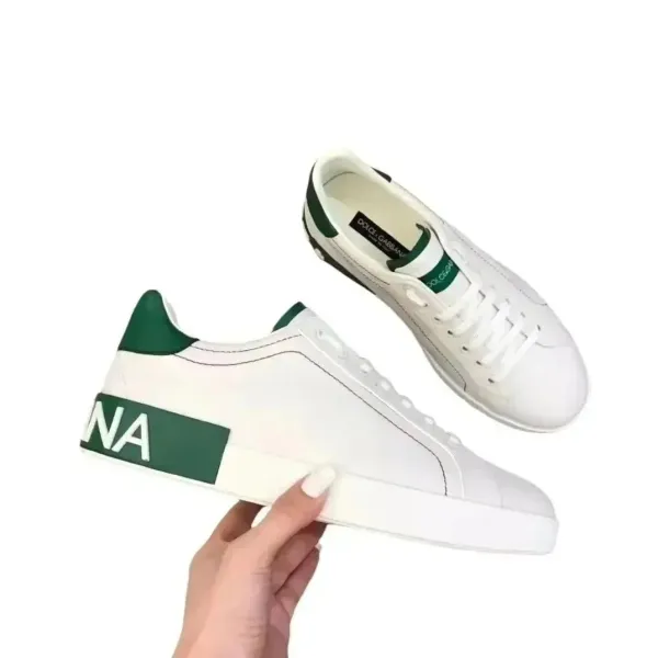 Dolce & Gabbana DG Logo Sneakers White Green Sneakers - 1