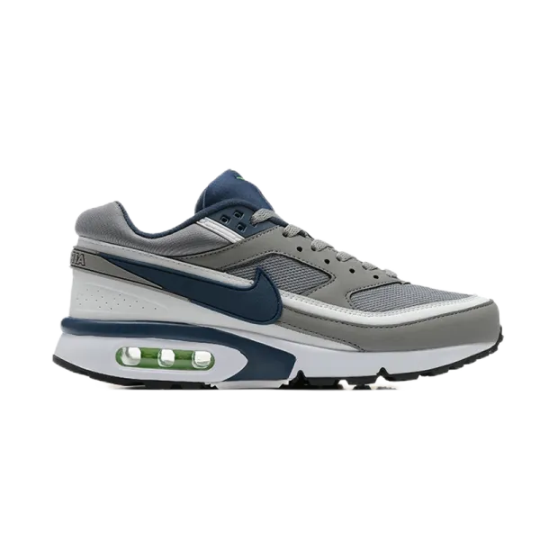 Nike Air Max2 Light Gray and Navy Sneakers - 1