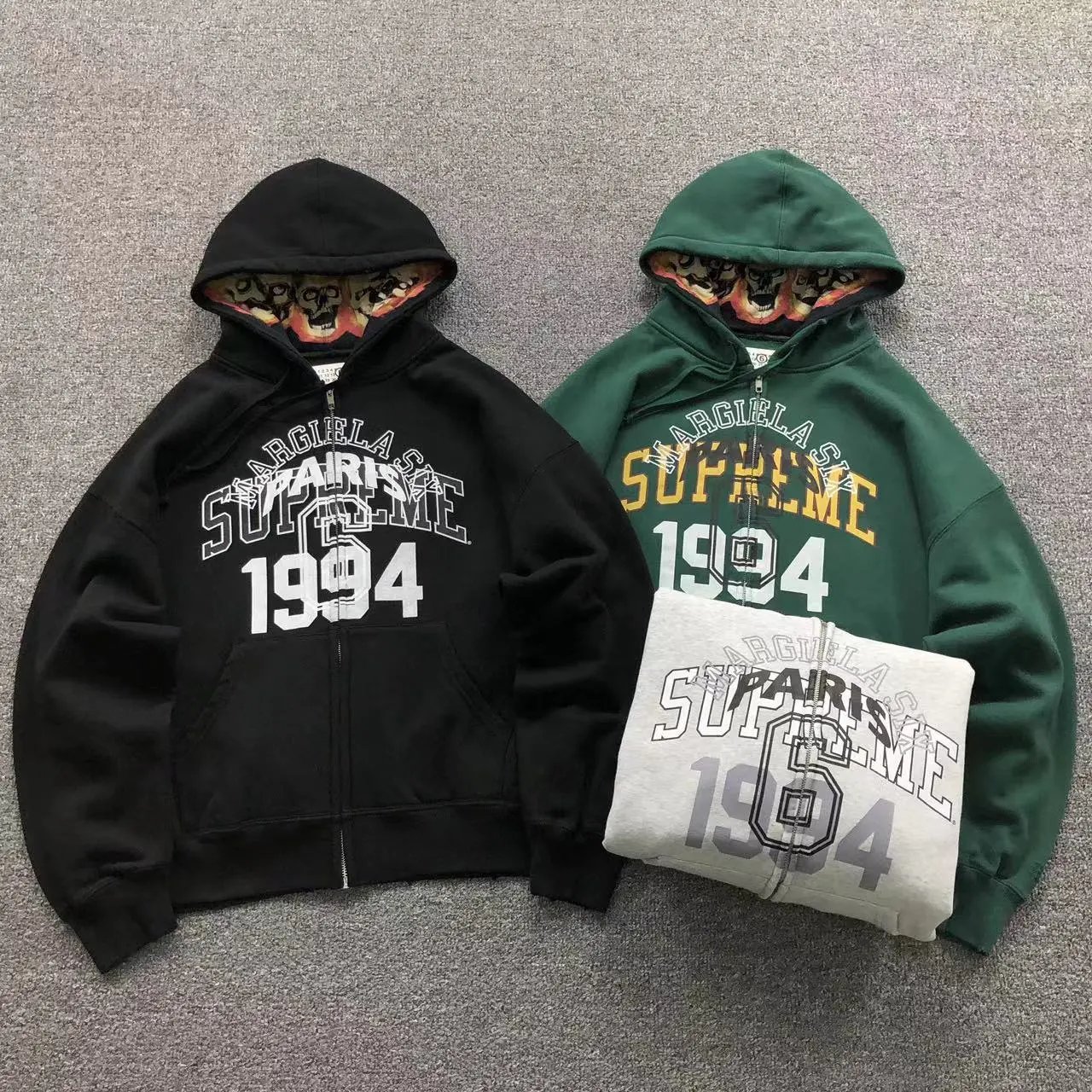Supreme x Margiela 1994 Hoodie Black Green Grey