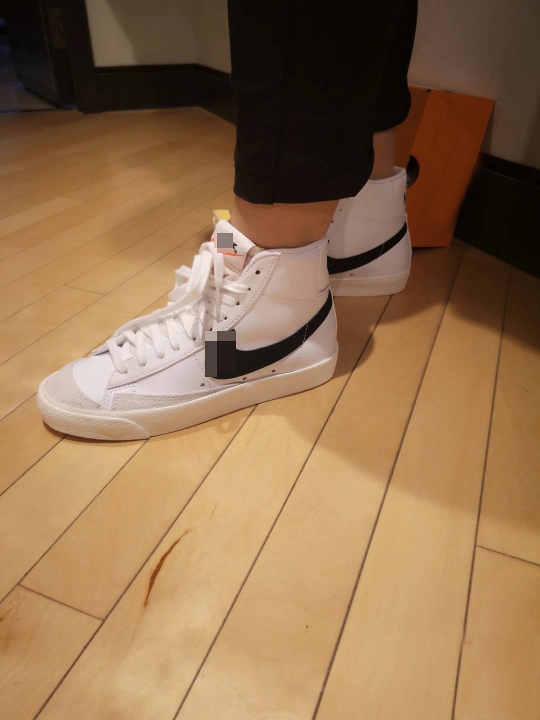 Nike Blazer Mid '77 Black White Sneakers - 6