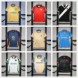 Catalog seller-listing image: Soccer jersey collection — 24–25, 41–80; not warehouse QC