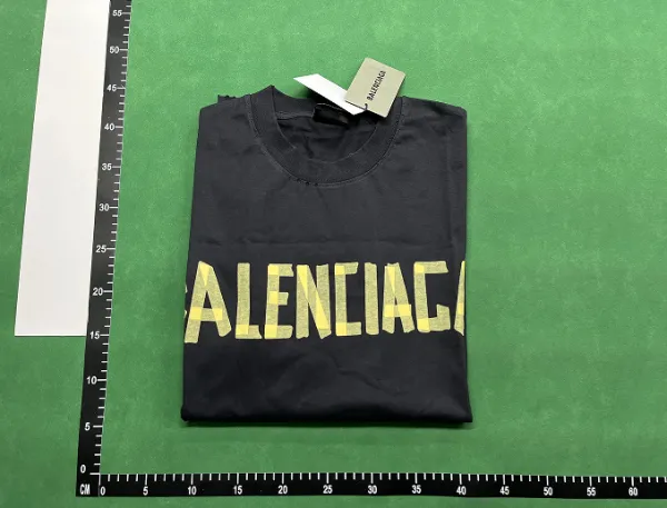 Balenciaga Double Logo Gradient Print Black T-Shirt - 4