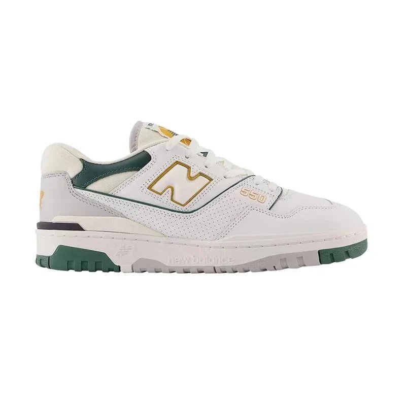 New Balance 550 White Green Gold Sneakers - 1