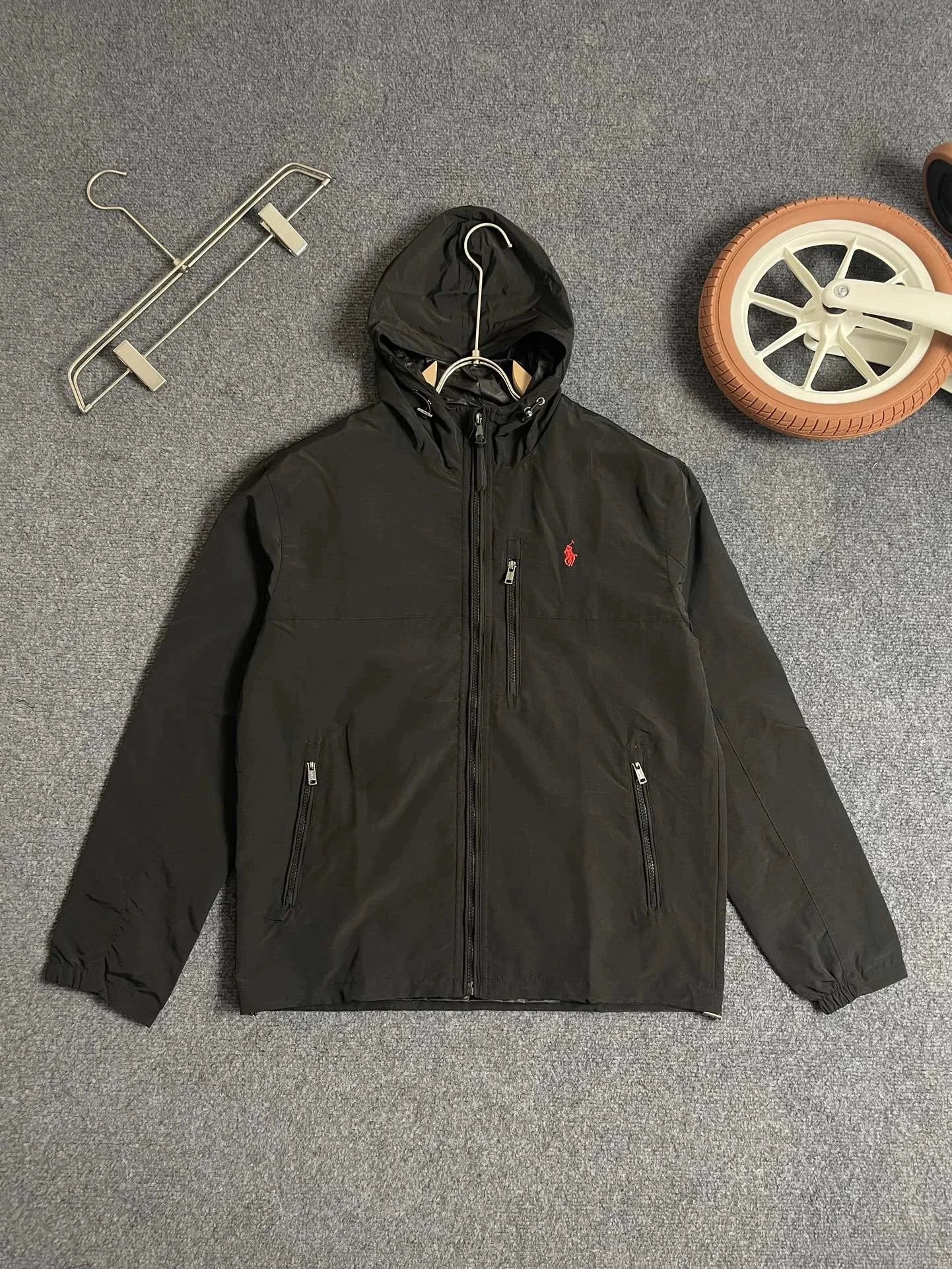 Ralph Lauren Varsity Jacket Navy with White Stripes Outerwear - 11