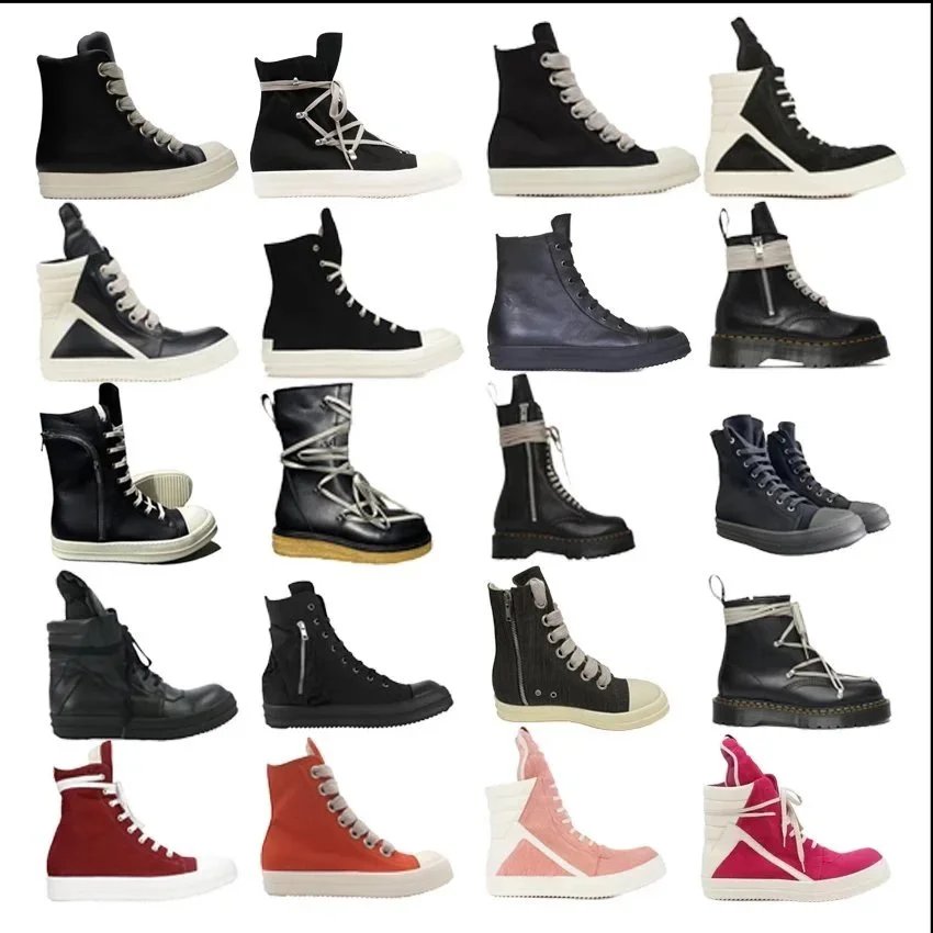 Rick Owens Black High Top Sneakers