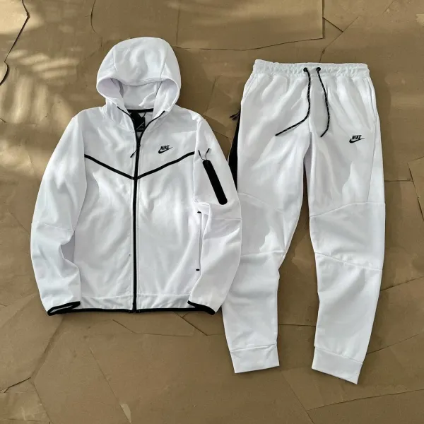 Nike Tech Fleece Windrunner White Tracksuit - 9