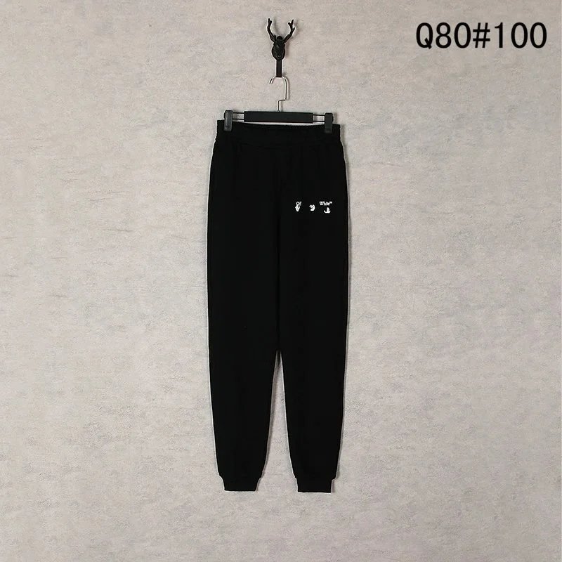 Off-White Diagonal Arrow Print Black Sweatpants - 7