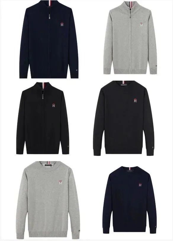 Tommy Hilfiger Classic Logo Crewneck Sweater Gray - 3