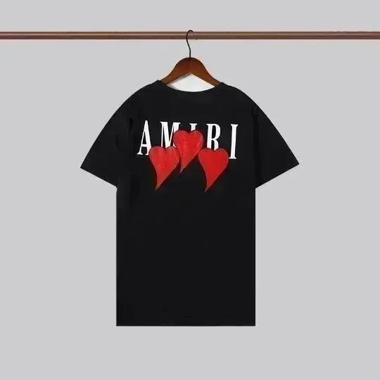 Amiri Hearts Logo Black T-Shirt - 1