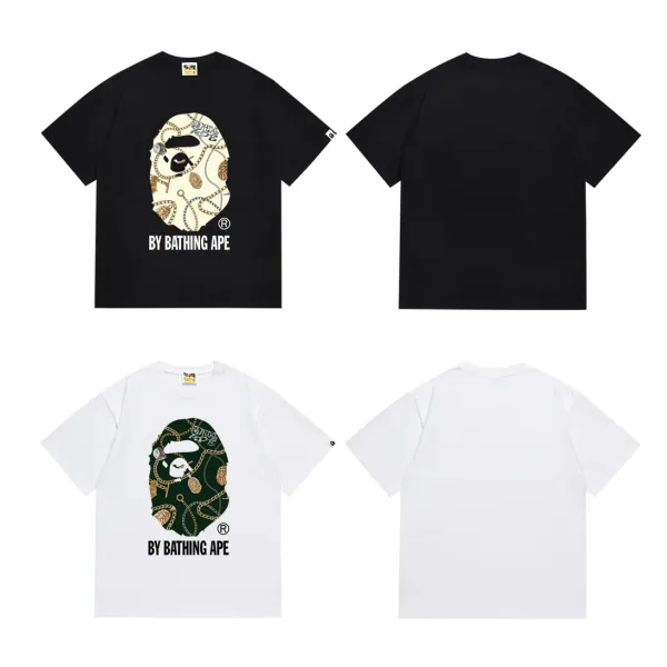 A Bathing Ape Big Ape Head Navy T-Shirt - 12