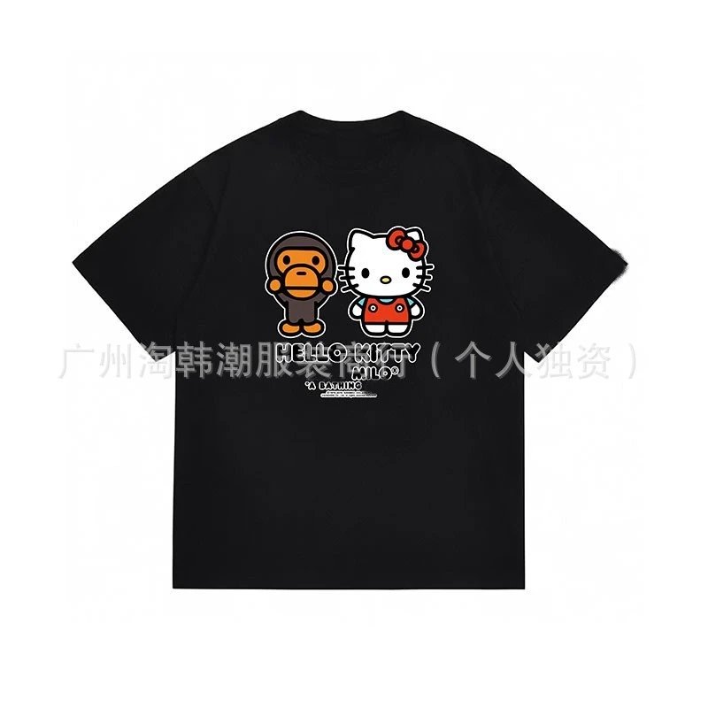 A Bathing Ape x Sanrio Hello Kitty Milo Black T-Shirt - 1