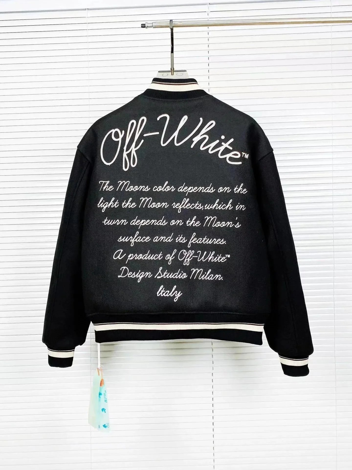 Off-White x ABLOH '22-'23 Winged Horse Varsity Jacket Black/White - 5