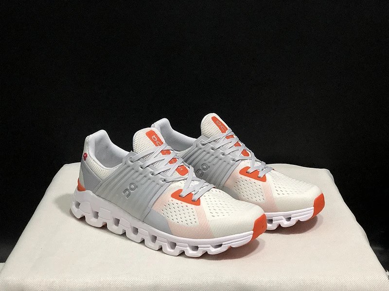 On Cloud X 3 Light Gray Lime Green Running Shoes - 3