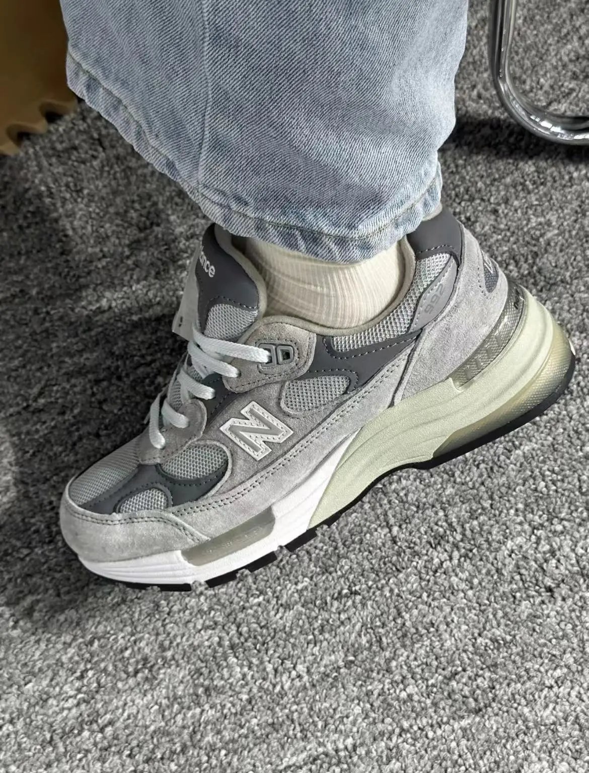 New Balance 991 Gray Teal Running Shoes - 30