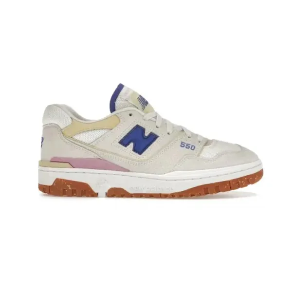 New Balance 550 Beige Purple Pink Sneakers - 1