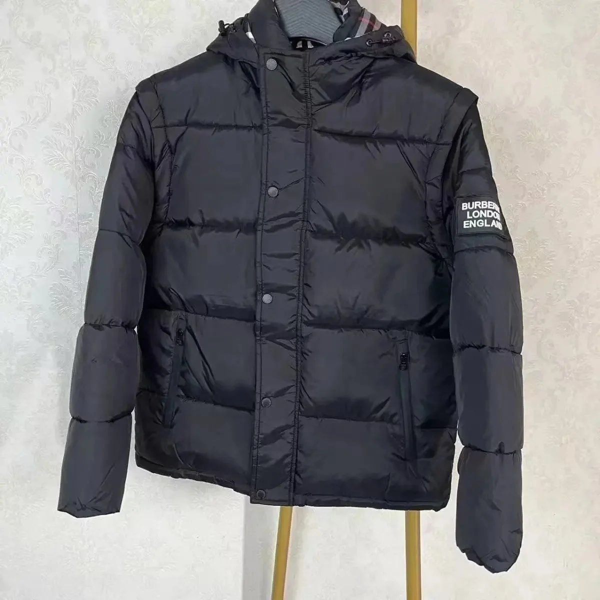 Burberry Black Hooded Puffer Jacket