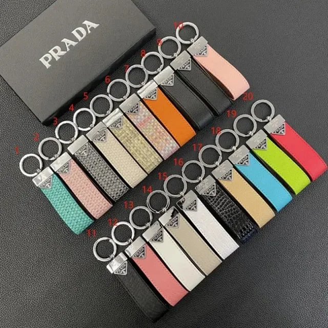 Gucci Logo Strap Keychain with Gold-Tone Ring product detail image 3