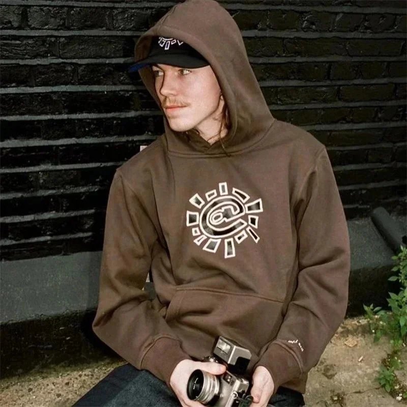 Corteiz Sun Logo Brown Sweatpants - 7