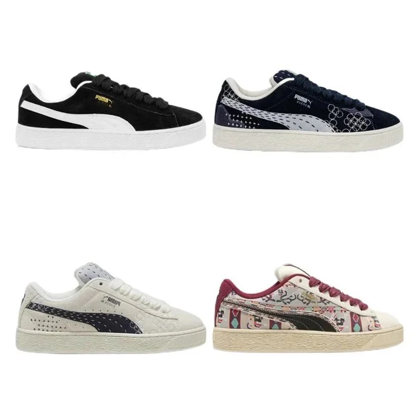 Puma Suede Platform Sneakers in Black, Navy, White, and Patterned Designs
