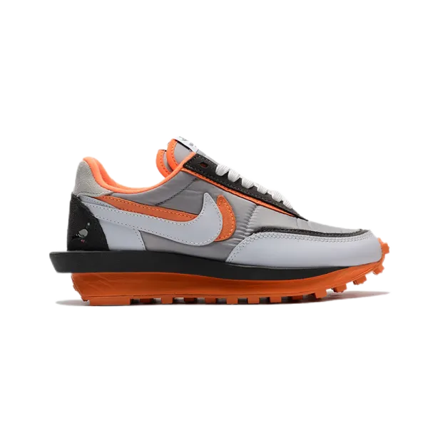 Nike x Sacai LDWaffle Orange Gray Sneakers - 1
