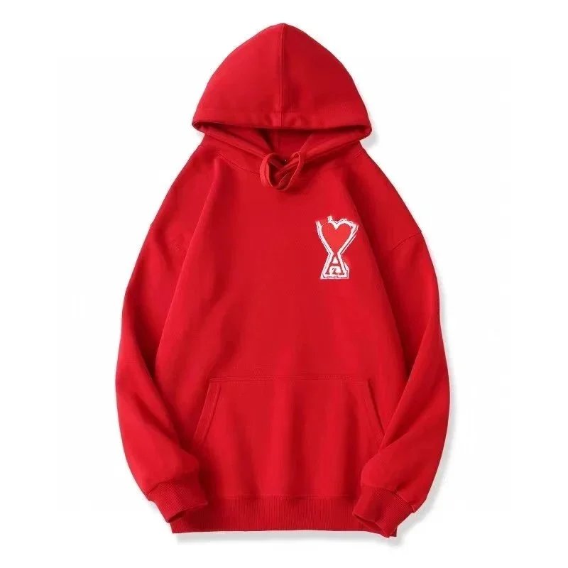 Design Heart Hourglass Hoodie Red - 1
