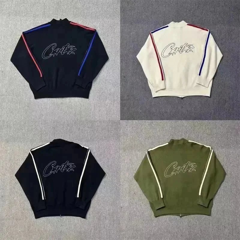 Corteiz Velvet Track Jacket White - 4