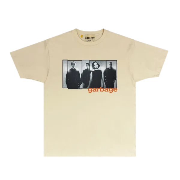 Gallery Dept x Garbage Band Photo Print Beige T-Shirt - 4