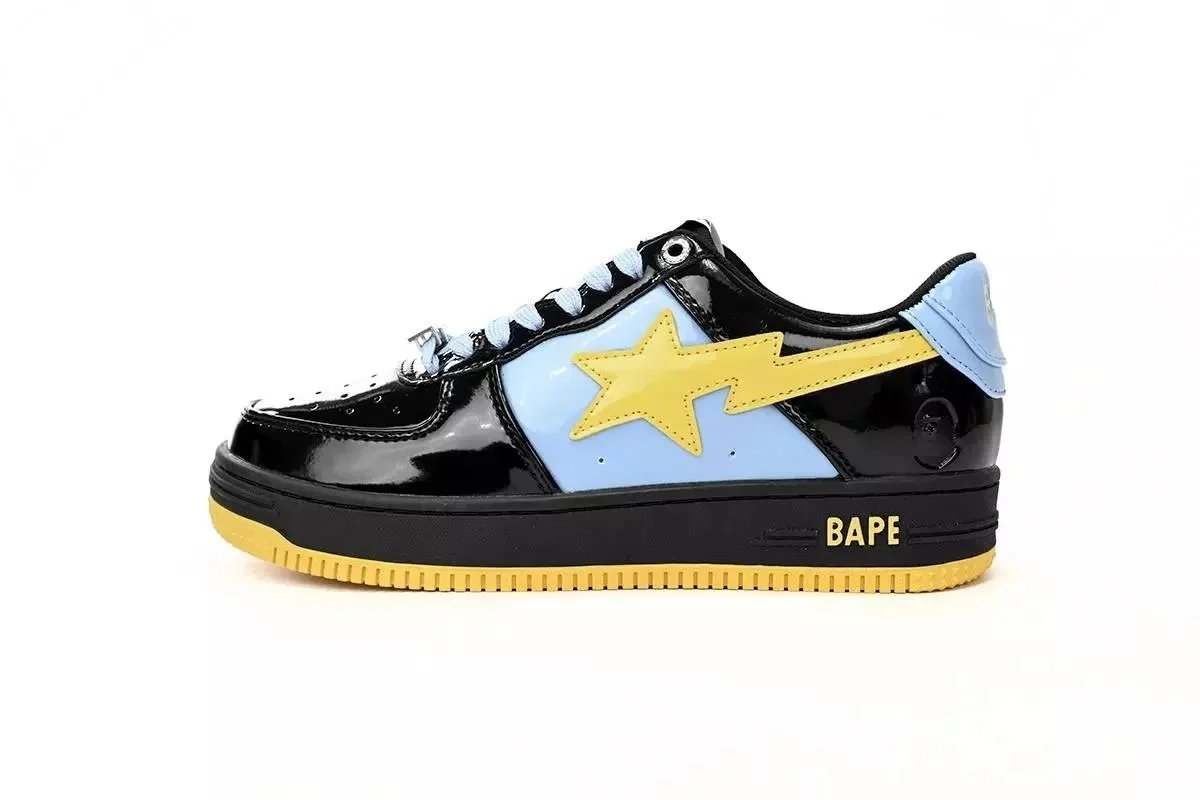 A Bathing Ape Sneakers BAPE STA low-top — Black Yellow Blue
