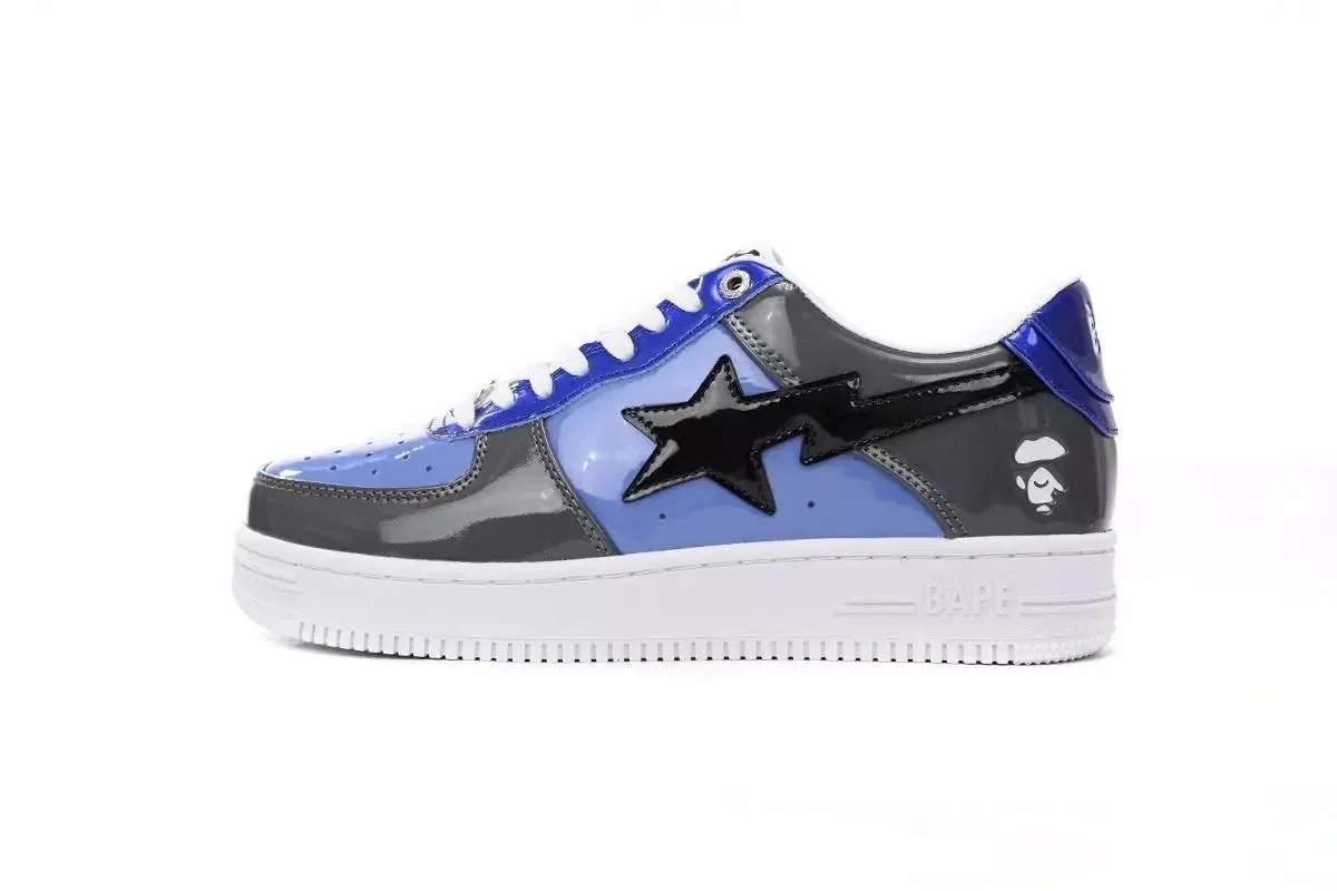 A Bathing Ape Sneakers BAPE STA low-top — Blue Mirror Surface