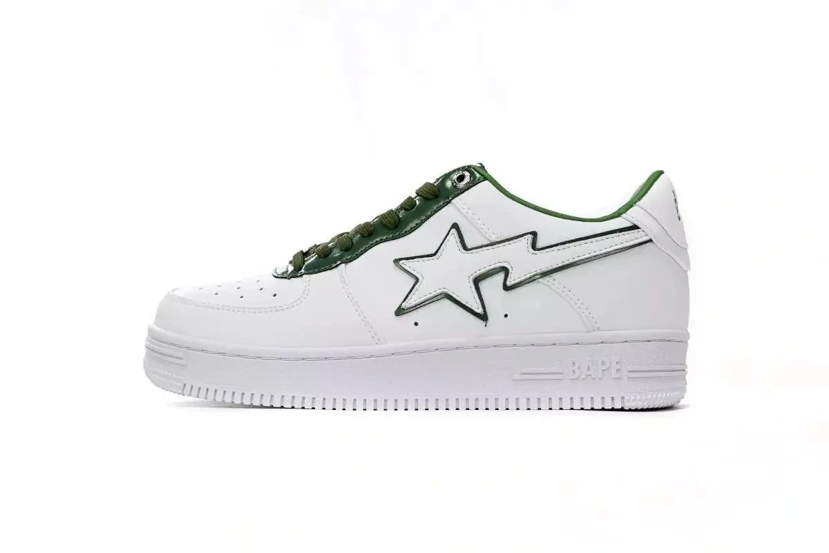 A Bathing Ape Sneakers BAPE STA low-top — White Green edge