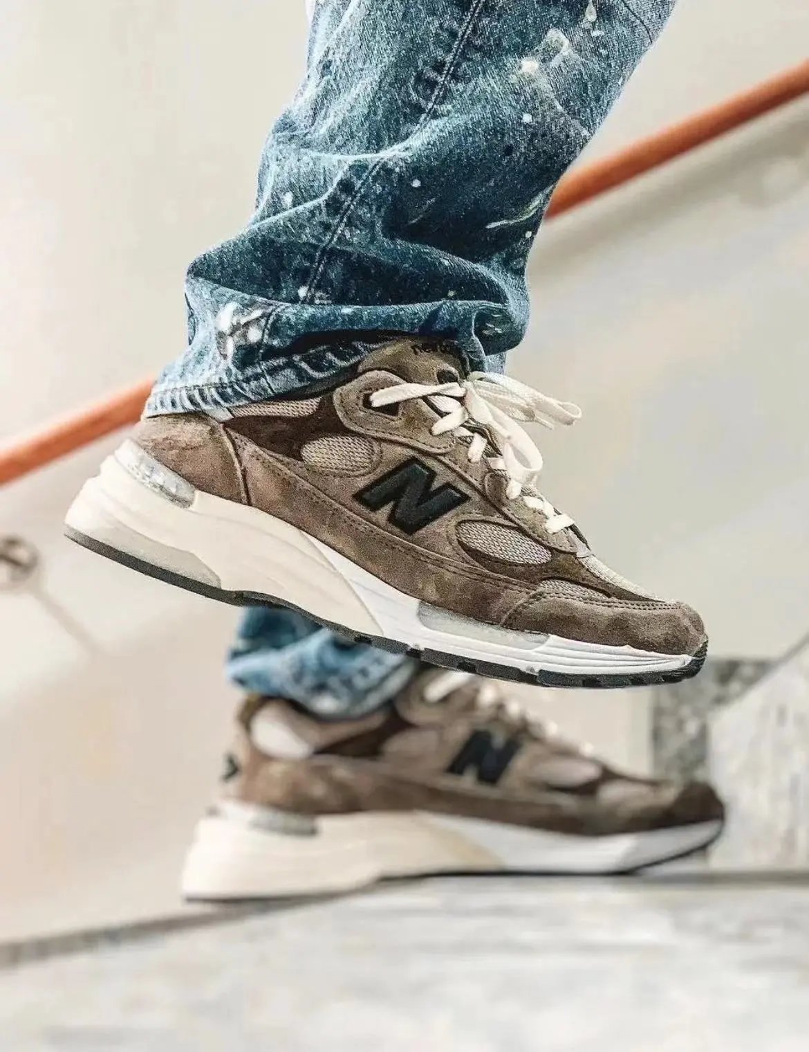 New Balance 991 Gray Teal Running Shoes - 27