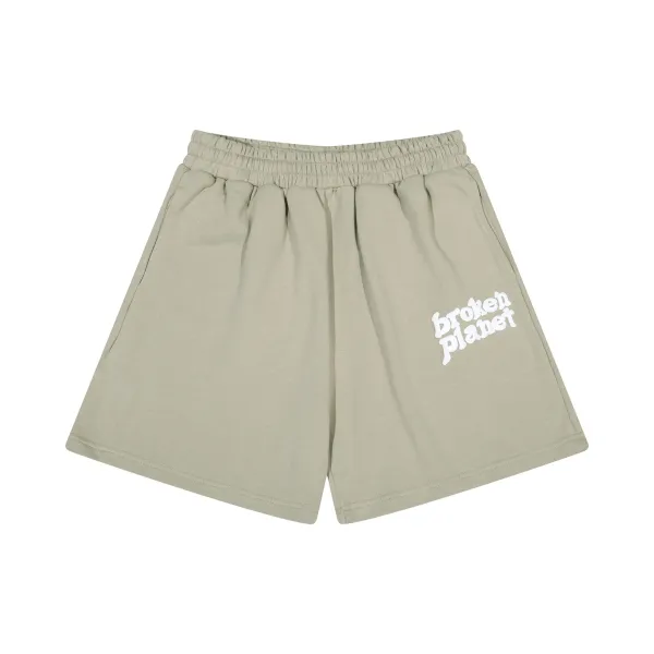 Broken Planet Logo Shorts Beige Shorts - 1
