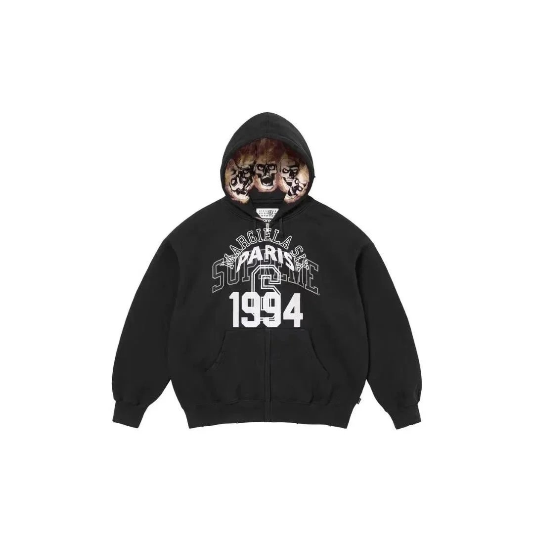 Supreme Black Zip-Up Hoodie