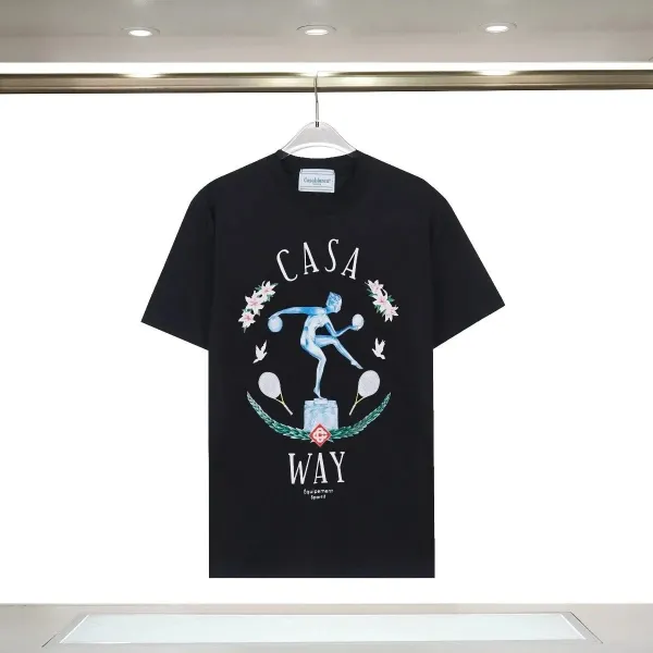 Casa Way Tennis Graphic Black T-Shirt - 1