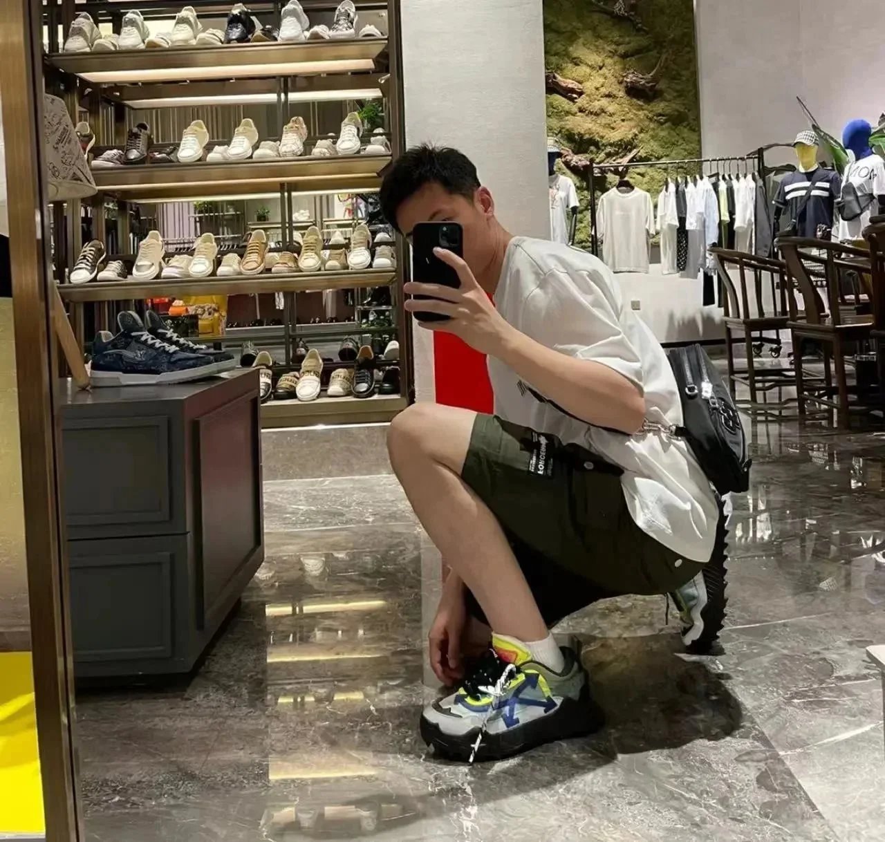 Off-White Diagonal Arrow Pink Chunky Sneakers - 5