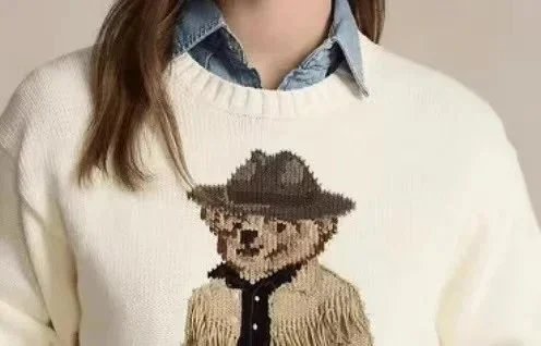 Ralph Lauren Polo Bear Cowboy Sweater Cream - 7