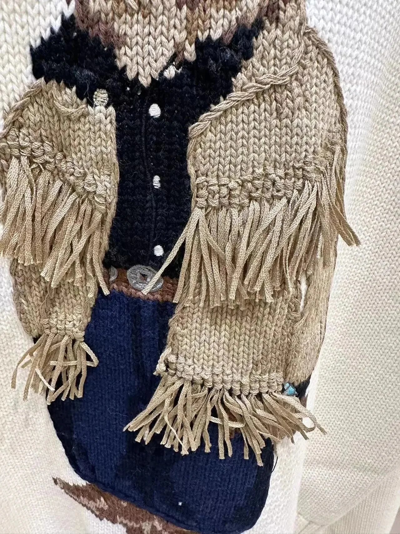 Ralph Lauren Polo Bear Cowboy Sweater Cream - 10