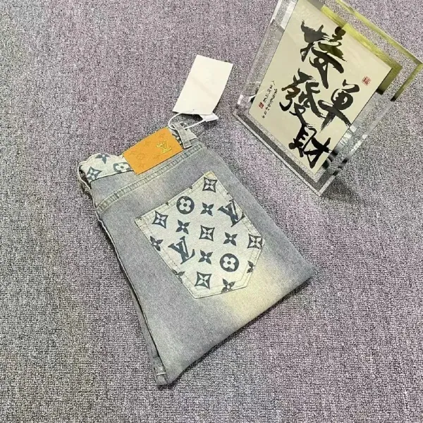 Louis Vuitton Monogram Patchwork Jeans Multicolor - 7