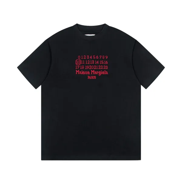Maison Margiela Numbered Logo Black T-Shirt - 1