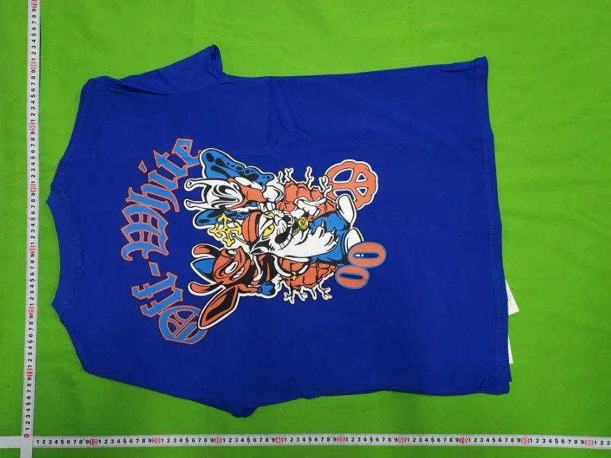 Off-White Diag Spray Paint T-Shirt Blue - 7