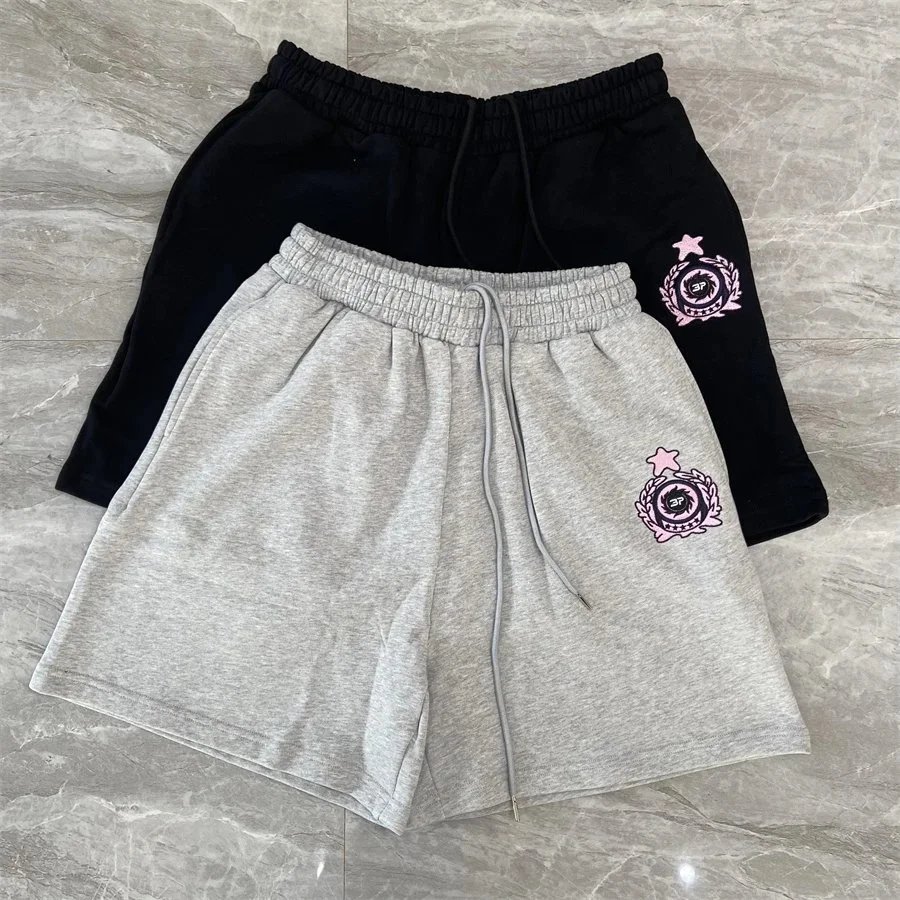 Corteiz Floral Logo Black Drawstring Shorts - 3